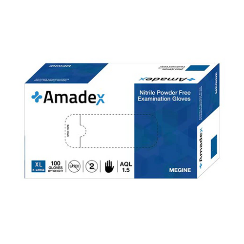 Amadex Nitrile Gloves - X-Large - Box of 100