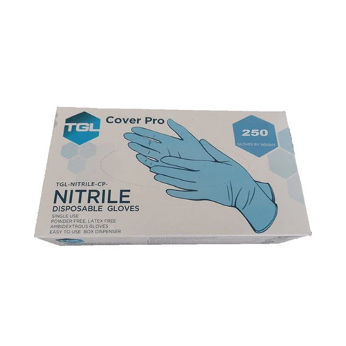 TGL Cover Pro Blue Nitrile Gloves X-Small Box 250